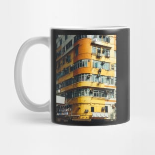 Yellow Building Facade in Hong Kong Mug